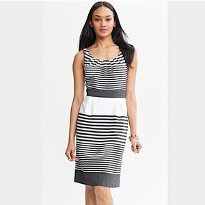 NWT Banana Republic dress size 8 white/gray